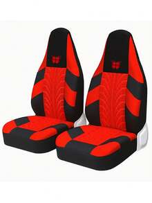 1pc/2pcs All-Season Car Seat Cover, Fabric Thin Anti-Dirty Cushion Cover, Breathable Elastic Mesh Seat Cover, Tire Embossed Butterfly Print Seat Cover (Lightweight Sheer Fabric, Not Fleece Lined) - Head - View 17