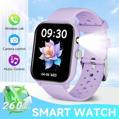 儿童智能手表：蓝牙通话和音乐播放，低功耗芯片，超长待机，简约高清运动手表，男女皆宜