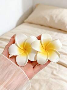 1/3pcs Floral Decor Crocodile Hair Clips, Bohemian Style, Suitable For Daily Casual Wear And Outings - Multicolor - View 5