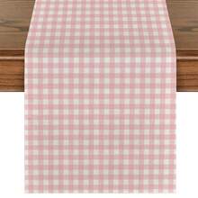 1 chiếc khăn trải bàn kẻ caro hồng trắng tối giản hiện đại, khăn trải bàn hình chữ nhật kẻ caro đỏ chủ đề Giáng sinh, nhiều kích cỡ khác nhau, phù hợp cho bữa ăn gia đình, trang trí nhà bếp Giáng sinh, trang trí nhà cửa, tiệc ngoài trời và nhà hàng, món quà hoàn hảo để trang trí bàn ăn ngoài trời, bề mặt có họa tiết vải lanh, trang trí bàn ăn. - Phấn lì mềm mịn - Xem 9