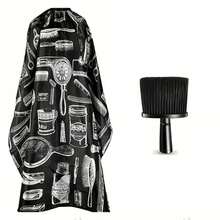 2/14pcs Professional Hairstyling Comb Set, Includes Haircutting Cape, Neck Duster Cape, Hairdressing Apron, Coloring Cape, Cleaning Brush, Spray Bottles (For Styling, Alcohol, Pressure), Hairstyling Tools And Accessories. Suitable For Hair Salons, Beauty Parlors And Back To School Season. - Black - View 8