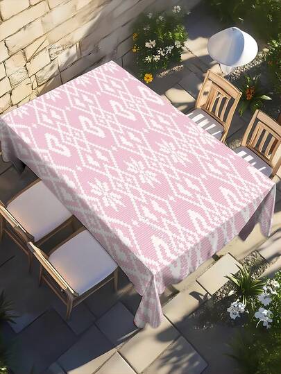 1pc Waterproof, Oil-Resistant And Easy-To-Wipe Table Cover, Suitable For Indoor, Outdoor, Patio, Picnic, Camping, Party, Banquet, Restaurant, Easter