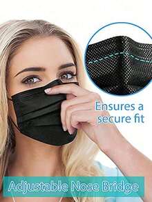 100只装三层一次性成人口罩，日常防护的可靠之选！三层过滤结构提供多重防护：外层阻隔灰尘，中间层过滤有害物质，内层亲肤舒适，有效阻隔飞沫、灰尘和颗粒物，守护您的健康。黑色/粉色/白色可选，兼顾防护性和美观性，适合通勤、外出、日常佩戴等多种场合。 - 彩色 - 查看 7