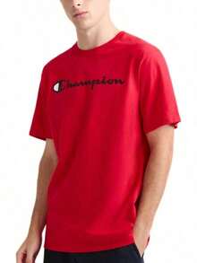 Champion Men's Heritage Short Sleeve Tee, Men's T-Shirts, Vintage Shirts, Men's Tee Shirts, Graphics - 紅色 - 查看 6