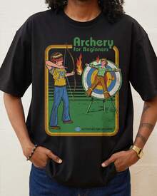 Archery T-Shirt For Beginners - 黑色 - 查看 8