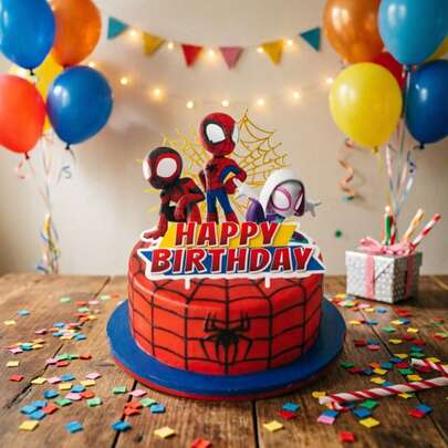 Hero And His Amazing Friends Birthday Theme Cake Picks Party Decoration Supplies
