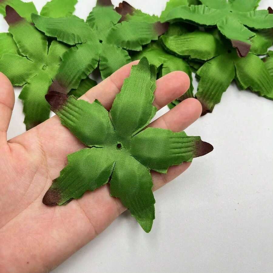 25/50pcs Artificial Rose Leaves, For Making Everlasting Roses - Wedding Bouquets, Tabletop Decor, Party Rattan Decorations, Home Artificial Plants, Christmas, Thanksgiving, Valentine's Day And Mother's Day DIY Craft Materials, No Container Needed, Birthday Graduation Gift, Fake Plants