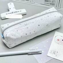 1pc Star Polka Dot Minimalist Cute Pencil Case, Student Stationery Starry Dotted High-Quality Zipper Storage Bag - Pencil Case - View 6