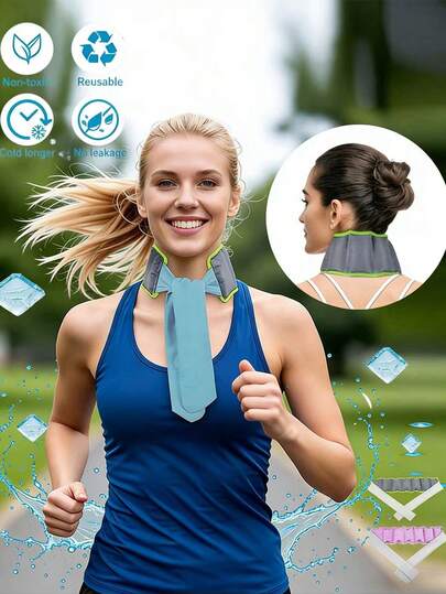 1pc Cooling Neck Gaiter, Reusable Ice Silk Scarf, Summer Cooling Essential For Sports And Outdoor Activities
