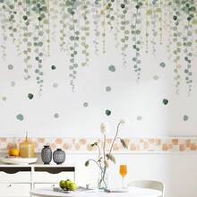 2pcs Removable Rattan Vine Leaf Wall Decor Stickers, Bedroom Wall Art Decals - Linglu-lL69188-tYNC-tengyan Ningcui - View 7