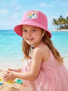 1pc Rainbow Unicorn Bucket Hat, Foldable Lightweight Sun Hat For Kids, Suitable For All Seasons, Ideal For Outings, Travel, School Activities, Outdoor Use - 1PC - View 3