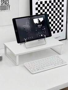 1pc Monitor Riser Stand, Desktop Organizer Shelf For Display Back To School - Multicolor - 查看 8