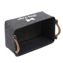 1pc Felt Storage Basket, Clothes & Miscellaneous Items Organizer - Multicolor - View 7