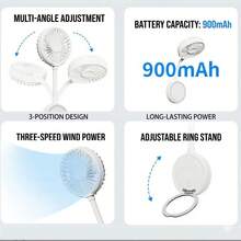 Magnetic Suction Fan, Suitable For IPhone And Phones With Magnetic Cases, Creative Magnetic Suction Desktop Mini Fan, Portable Foldable Handheld Magnetic Suction Mini Fan For Outdoor Use - Multicolor - View 4