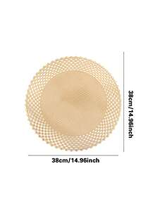 1/4/6pcs, Minimalist PVC Gold Foil Placemats, Hotel & Restaurant Decor Heat-Resistant Non-Slip Table Mats, Suitable For Weddings, Parties, Valentine's Day, Holidays, Picnics, Birthdays - Multicolor - View 7