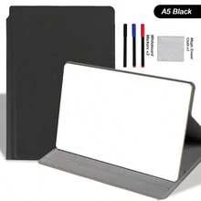 1pc Leather Desktop Whiteboard - Reusable Memo Board For Office, Home And Students, Portable Writing Notepad For Work, Study, Drawing, Daily Notes, With 3 Adjustable Stands (Includes 1 Whiteboard Marker And 1 Eraser Cloth), Suitable For Office Workers, Students, And Home Use - Multicolor - View 9