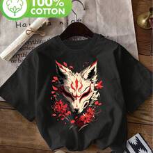 Japanese Red Spider Lily Flower Print T-Shirt, Short Sleeve Crew Neck Casual Top For Summer & Spring, Women's Clothing Easter Women's T-Shirt & Holiday Gifts - Black - View 1