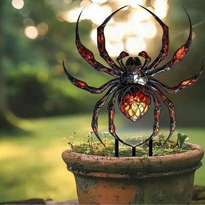 Gothic Dark Acrylic Garden Stake, Pagan, Witch And Halloween Outdoor Decor Demon Goat Ornament