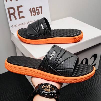 2026 New Thick Sole Slippers Couples Summer Fashion Sports Sandals, Comfortable Cushioned Soft Bottom Slides, Anti-Slip Thick Sole Slippers Suitable For Outdoor Wear, Plus Size