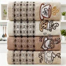 Set de 4/6 piezas, paños de cocina bordados con motivos de café, trapos de limpieza de secado rápido, toallas de cocina grandes y gruesas, suaves y transpirables, aptos para toallas de baño, almohadillas de pulido de automóviles y lavado de platos. Paños reutilizables, estilos aleatorios - Color aleatorio - Ver 9