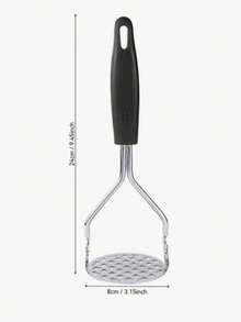 1件重型壓泥器－商用與家用，防滑手柄，不鏽鋼材質，易於清潔，適用於馬鈴薯、蔬菜和水果，適合家庭廚師和專業廚師。蔬菜壓泥器/收穫器，廚房必需工具，人體工學手柄，耐用廚房用具，家居裝飾，返校季，女性禮物，男性禮物 - 彩色 - 查看 8