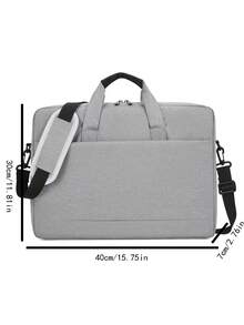 Waterproof Laptop Bag, Large Capacity Portable Laptop Bag, Shockproof Crossbody Laptop Bag - Grey - View 2