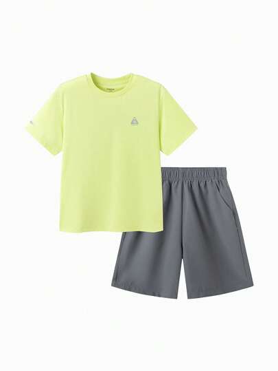 Balabala Boys' Quick-Dry Short Sleeve T-Shirt & Shorts Two Pieces Set For Spring Summer 2026 New Collection