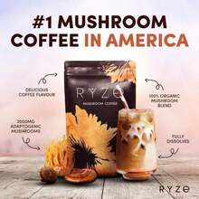RYZE SUPERFOODS RY-ZE Organic Mushroom Coffee (30 Servings) |   6 Adaptogens + MCT Oil, Lion's Mane For Focus – USA Instant – Fuel Energy, Support Digestion & Immunity! - PACK - View 12