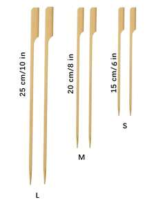 50/100支竹签 - 扁平牙签，天然木纹，优雅耐用，适用于鸡尾酒会、肉类拼盘、三明治 - 派对用品、开胃菜签、简约设计、光滑表面、材质、三明治签、活动策划 - 多款式 - 查看 8