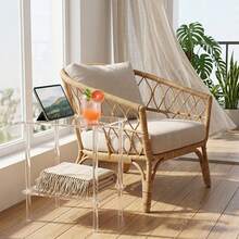 1 tủ đầu giường Acrylic cạnh hẹp, phù hợp với phòng ngủ không gian nhỏ, bàn cuối nhỏ cho phòng ngủ, phòng khách, phòng tắm, tủ đựng đồ trang điểm - Trong suốt - Xem 10