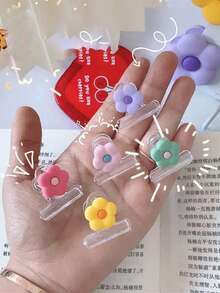 3 chiếc kẹp giấy acrylic trong suốt nhiều màu sắc, kẹp giấy đa năng dùng để sắp xếp tài liệu, ghi chú, hóa đơn tại nhà hoặc văn phòng. - nhiều màu - Xem 10