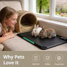 Outdoor Heated Pad for Small Animals Anti-Bite and Waterproof Cat Heating Pad Indoor Pet Warmer for Cat Houses/Rabbit Hutches/Chick Brooders in Extreme Weather 16.5" x 11.8" 35 Watts - como en la foto - Ver 6