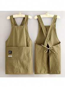 A Solid Color Crossover Front Sleeveless Apron, A Simple And Fashionable New Design, Suitable For Home Kitchen Use. Waterproof And Oil-Proof, Ideal For Cooking And Dining. - Multicolor - View 3