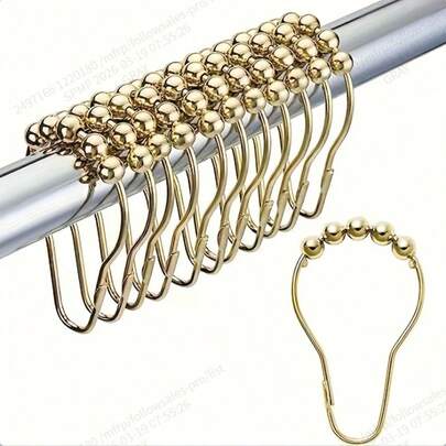 Set de 10 ganchos de bola multifunción, clips colgantes para cortinas de ducha y cortinas
