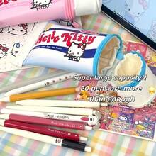 SANRIO Creative Toothpaste-Shaped Pencil Case - Cute & Funny Pencil Pouch, Student & Office Desk Organizer, Large Capacity Convenient Storage Bag, Fan Collection, Perfect Holiday Gift - Multicolor - View 9