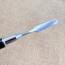 专业美甲双头笔，雕刻+绘画+凝胶护理三合一，不锈钢推杆，硅胶调色盘，黑色手柄，美甲师专用工具 - 軍綠色 - 查看 4