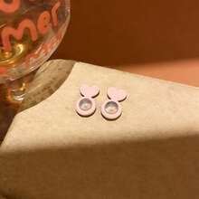 4/10/20 piezas Soportes transparentes de silicona para pendientes, adecuados para pendientes pesados, cómodos elevadores de goma para pendientes, aptos para pendientes de botón grandes, alternativa para lóbulos caídos - Tapones para los oídos con forma de corazón - Ver 8