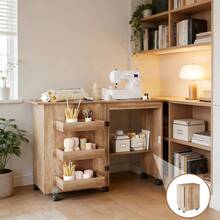 Escritorio De Computadora Móvil Plegable Apto Para Uso Doméstico Y En La Oficina - Camel - Ver 1