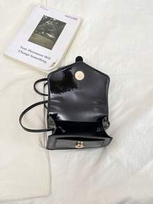 Niche Design Mini Handbag For Women, New Fashionable Elegant Crossbody Square Bag - Black - View 4