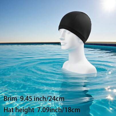 Unisex Polyester Swimming Cap, Solid Color & Floral Pattern, High Elasticity & Comfort, Swimming Pool Supplies