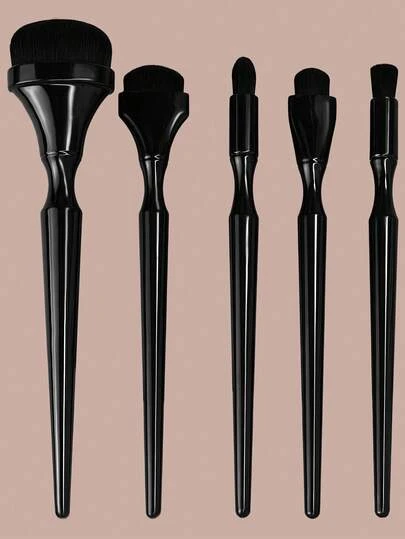  YZIMENG 5pcs Professional Black Makeup Brush Set