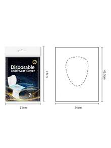 Bộ 21 miếng bọc bồn cầu dùng một lần, bằng giấy, dành cho người lớn, unisex, đồ dùng thiết yếu khi đi du lịch - máy bay, cắm trại, phụ kiện du lịch. - trắng - Xem 4