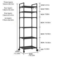 1pc Multi-Tier Kitchen Storage Rack, Floor-Standing Microwave Oven Shelf, Rice Cooker Rack, Fruit & Vegetable Organizer - Multicolor - View 2