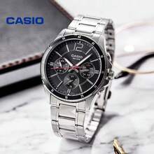 Đồng hồ thể thao nam Casio MTP-1374D, chống nước 100M, dây thép không gỉ, chức năng bấm giờ và chạy bằng pin thạch anh. - Một cỡ - Xem 2