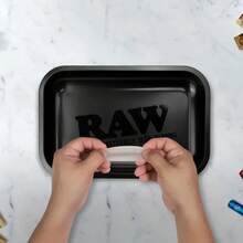 Rolling Cigarette Tray, Matte Black | RRDJ - Black - View 2