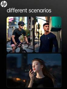 HP H10M 开放式无线耳机，蓝牙 5.4，IPX4 防水，30 小时超长续航，轻巧便携，适合运动、办公、学生、游戏等多种场合，内置麦克风，母亲节礼物之选，安卓系统 - 查看 8