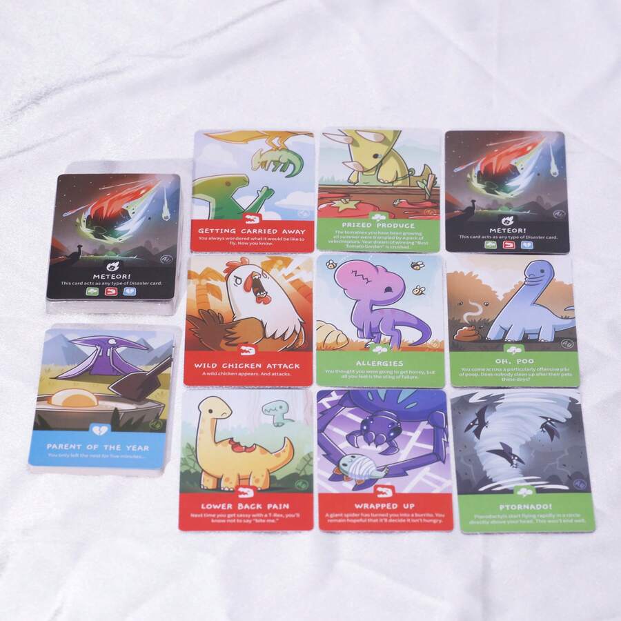 快乐小恐龙 5-6 人扩展包，卡牌桌游扩展包 - 彩色 - 查看 1