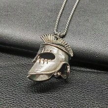 AD Vintage Punk Angel Evil Repellent Bell, Light Gray Stainless Steel Motorcycle Bell, Unisex Riding Decor Modification Accessory For Motorcycles And Bicycles - Roman Warrior Helmet - View 3