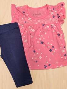 Conjunto Infantil Bebê Tamanho P Feminino - Rosa chiclete - Visão 6