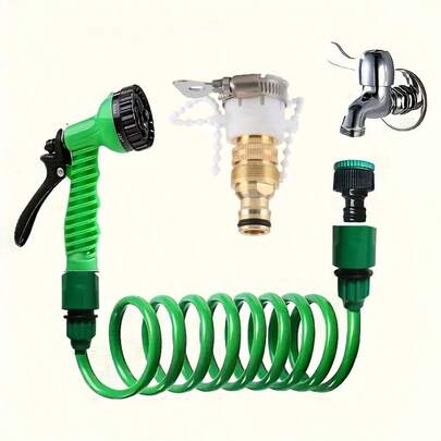 2026 Ống tưới cây ma thuật có thể mở rộng, rửa xe áp lực cao, 7 chức năng phun nước, súng phun nước, ống tưới vườn nhà.